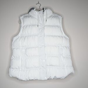 Women's White Puffer Vest | Size XL | Wantdo